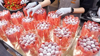 딸기를 쌓고 올리고 감싸고! 완벽한 비주얼의 딸기 생크림 케이크! | How Fresh Cream Strawberry Cake is Made | Korean Dessert