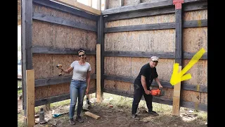 We Had To...Cutting Apart The Walls Of Our Post And Beam Building.