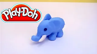 Play-Doh Blue Elephant - How to make a Play-Doh Elephant step-by-step