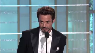 Robert Downey Jr. receiving Golden Globe