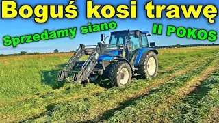 Sianokosy 2023 - DRUGI POKOS | Boguś kosi trawę New Hollandem i zastąpił C-360 | Jak sobie radzi?