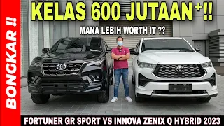 Bongkar !! Perbandingan Toyota New Fortuner GR SPORT VS Kijang Innova Zenix Q Hybrid Modelista 2023