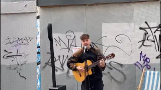 Ren playing Englishman in New York (Sting). Busking in Brighton!