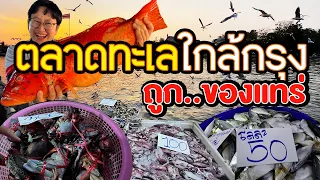 ตลาดอาหารทะเลใหญ่ใกล้กรุงเทพ ไม่มีรถก็มาได้ "ยิ่งเช้ายิ่งถูก"  @finadii