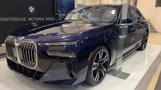 2023 BMW All New 760i Xdrive . Tanzanite Blue with Smoke White Merino lthr