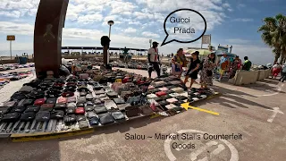 Salou Beachfront Fake Market Stalls - Back Streets & Souvenirs #counterfeit #fake #market