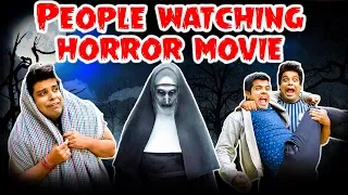 People Watching HORROR Movie | The Half-Ticket Shows