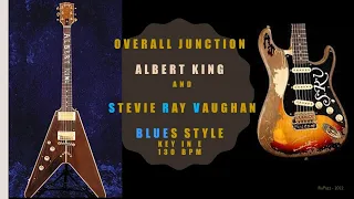 Blues Shuffle backing track Overall junction Albert King & Stevie Ray Vaughan  key in E 130 Bpm