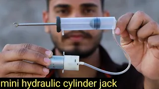 Make 12v mini hydraulic cylinder jack || chhoti JCB machine bnane se phle ye video jrur dekhe. ||