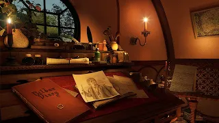 Hobbit Study ASMR  🖋 Trailer 3D Extended 4K 🕯 Bilbo Baggins' Writing Room in the Shire - LOTR