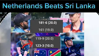 Netherlands Beat SL In a warmup match | Aus Brutal chase | All Warmup matches updates