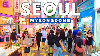 SEOUL KOREA - Finally SUMMER in Myeongdong Shopping and Street Food District 2023