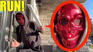 Crazy Masked man caught outside of Stromedys house