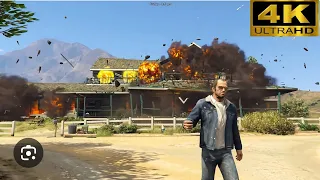 Trevor destroyed the house Best Gameplay Scene # Gta 5 on Ps5 4k Ultra hd