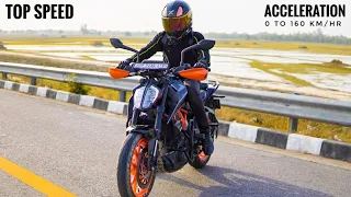 Duke 390 BS6 0 to 160 Acceleration Test | Top Speed