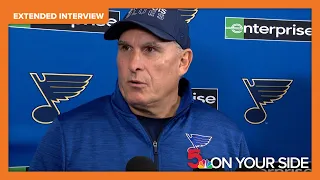 Extended interview: St. Louis Blues head coach Craig Berube media scrum on Tuesday