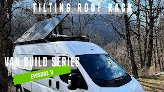 EP8 - Custom roof rack with 1KW tilting solar pannels array. [ DIY VAN BUILD ]