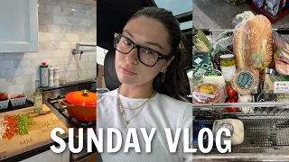 VLOG: sunday in boston, grocery shopping + lots of cooking