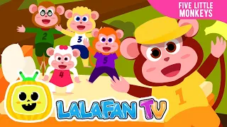 Five Little Monkeys Jumping On The Bed | Nursery Rhymes Song by Lalafan TV