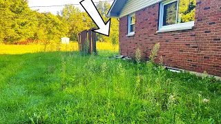 ATTACKED right here while mowing this Overgrown yard, rushed to hospital afterwards!