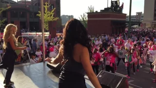 Warm-ups with Grizz Girls at 2016 Race for the Cure