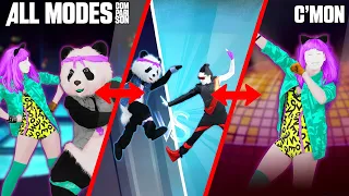 JUST DANCE COMPARISON - C'MON [ALL MODES]