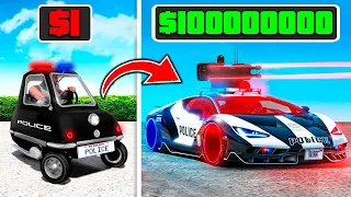 AUTO de POLICIA $1 vs $100.000.000 en GTA 5