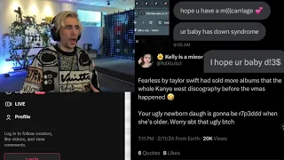 xQc Shocked by Macaiyla's Hateful DM's After Attacking Taylor Swift