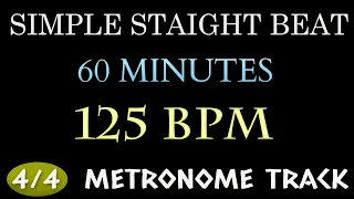 125 BPM Drum Loop - 1 HOUR ~ 4/4 Metronome Beat | Simple Straight Beat - Practice Tool - Drum Beat