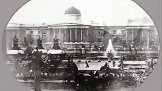 Трафальгарская площадь в Лондоне  London's Trafalgar Square ( 1890 год )