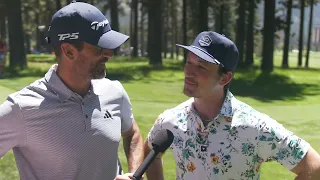 Aaron Rodgers & Miles Teller on Music and Fashion at the American Century Championship