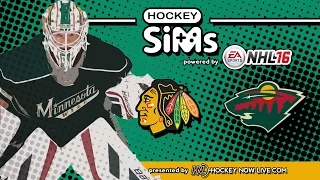 Blackhawks vs Wild (NHL 16 Hockey Sims)