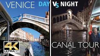 Venice, Italy 4K CANAL Tour DAY vs NIGHT | Beautiful Scenery from Vaporetto (2020) + Original Sound