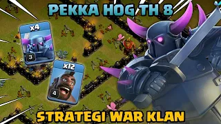 COBA STRATEGI INI AUTO JAGO WAR!! | STRATEGI WAR TH 8 PEKKA + HOG RIDER ~ COC INDONESIA