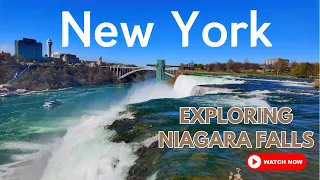 Explore Niagara Falls, New York: 4K Walk - State Park, American, Bridal Veil & Horseshoe Falls Tour
