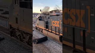 Shoving A Coal Train!  CSX train with DPU working hard in Kenova West Virginia, JawTooth # shorts