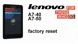 Lenovo TAB 2 A7-50, A7-40, A7-30, A3500 - Hard Reset, Screen Password Lock Removal Reset button