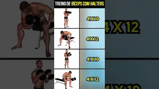 Treino de bíceps com halteres | TREINO DE  MUSCULAÇÃO #shorts