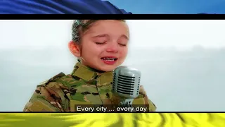 9 years Ukrainian girl sing to ask peaceful!