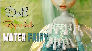 I made a water fairy from a secondhand doll