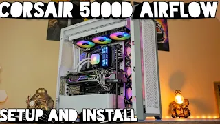 Corsair 5000D Airflow build with 12 fans, H150i Elite Capellix Push Pull (in-depth build guide)