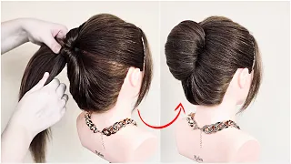 Быстрая #Прическа Ракушка на длинные волосы.. easy french roll hairstyle. french twist. french bun