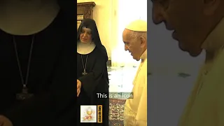Pope Francis' encounter with cloistered Benedictine nuns ❤️ #misadehoy #papafrancisco #santamissa