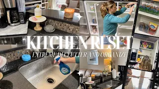 EXTREME CLEAN WITH ME | KITCHEN RESET | ORGANIZE AND DECLUTTER