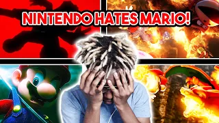 Mario Almost Dies in ALL SUPER SMASH BROS Ultimate Reveal Trailers REACTION