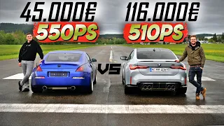 Neuer BMW M4 Comp. vs Nissan 350Z tuned | DRAG RACE | Fahr doch