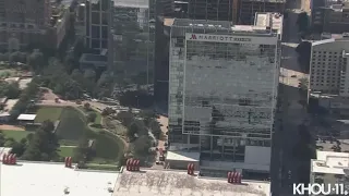 Raw video: Scene of suspected murder-suicide at Marriott Marquis in downtown Houston