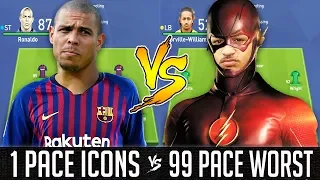 1 Pace Icons VS 99 Pace Worst Team - FIFA 19 Experiment