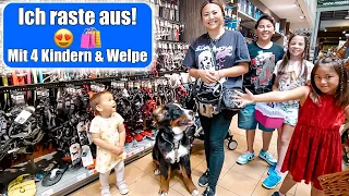 Mit 4 Kindern & Welpe shoppen 🤑 Ich drehe durch! Einkaufen in XXL Zoohandlung für Hund | Mamiseelen