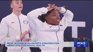 Biles withdrawing from Olympics prompts conversation about athletes mental health